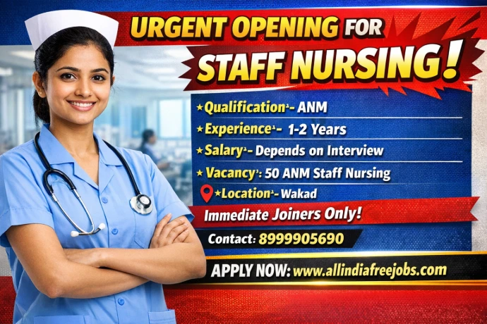 staff nurse job | All India Free Jobs
